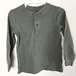 Janie And Jack Boy's Long Sleeve Henley, Size 2T